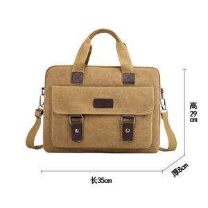 Canvas <b>Messenger</b> <b>Bag</b> <b>Men</b> Women Large Durable Zipper Closure Buckle Design All Seasons Business Use - Product Image 4