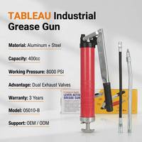 Pistola de Grasa Manual de Grado Industrial de Alta Presión, Fácil de Operar, Diseño de Doble Barril, Herramienta de Lubricación Manual