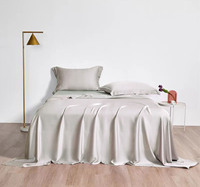 Ensemble de literie personnalisé en bambou biologique 100% naturel de luxe, couleur unie, draps, couette