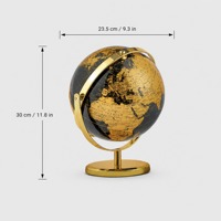 Globe terrestre moderne rétro en plastique de 8 pouces avec support en métal rotatif à 360°, carte du monde anglaise, décoration de bureau, enseignement de la géographie, école, bureau