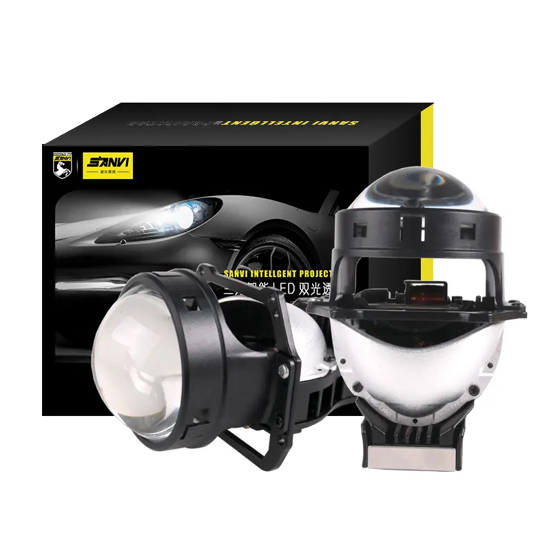 Sanvi nuovo arrivo vendita calda di alta qualità 3 pollici Auto LED proiettore lente faro 42w 5500k tutto adatto sistema di illuminazione automobilistica