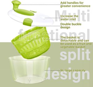Creative Multifunction Manual <b>Salad</b> Spinner Eco-Friendly Plastic <b>Salad</b> <b>Tools</b> Vegetable Washer & Squeezer for Kitchen - Product Image 2