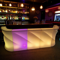 Bar mobile LED, bar portable LED étanche IP54, mobilier de boîte de nuit, comptoir de bar