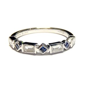 Bague en saphir naturel à 100 %, sertie clos classique, en or blanc 18 carats, simple et élégante, pour mariage féminin – Meilleure vente - Product Image 1
