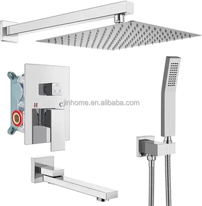 Ensemble <span class=keywords><strong>de</strong></span> robinetterie <span class=keywords><strong>de</strong></span> <span class=keywords><strong>douche</strong></span> en laiton <span class=keywords><strong>de</strong></span> luxe avec garantie <span class=keywords><strong>de</strong></span> 5 ans, certifié CE, système <span class=keywords><strong>de</strong></span> <span class=keywords><strong>douche</strong></span> <span class=keywords><strong>de</strong></span> salle <span class=keywords><strong>de</strong></span> bain, mitigeur <span class=keywords><strong>de</strong></span> <span class=keywords><strong>douche</strong></span> à effet pluie, tête encastrée - Product Image 1