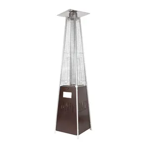 Factory supplier butane stainless steel tower pyramid gas flame patio heater