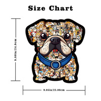 Vente en gros d'usine : Puzzle en bois mignon en forme de chien, ornement de bureau personnalisé en forme d'animal unique, jeux de société pour cadeau