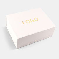 Vente en gros de boîtes d'emballage pliables en papier avec impression personnalisée et logo Boîte cadeau magnétique blanche de luxe