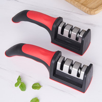 Outils d'affûtage manuels en acier au tungstène pour couteaux et ciseaux de cuisine, trois/quatre sections, rapide et écologique, vente en gros