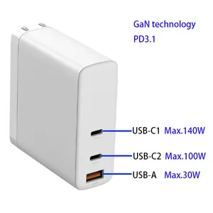 140W Quick Charger Gan Universele Multipoort Pd Adapter Laders 140W Universele Lader Voor Macbook Pro Power Adapter