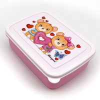Boîtes à lunch bento roses drôles pour enfants grande taille 4 compartiments détachables joint scolaire boîte à bento enfant