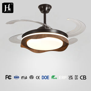 Ventilador de Techo Retráctil con Motor de Corriente Continua, Luz LED Brillante, Aspas Invisibles, Control Remoto, 6 Velocidades, Silencioso de 30-34dB, Regulable - Product Image 4