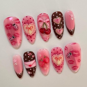 <span class=keywords><strong>Uñas</strong></span> Postizas al por Mayor, Forma de Almendra, Estilo Ciber Gótico, Plateadas Cromadas, para Fiesta, Reutilizables, <span class=keywords><strong>Uñas</strong></span> Artificiales, Gran Venta - Product Image 6
