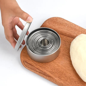 Anneau mousse rond en acier inoxydable 11 pièces ensemble gâteau cuisson Biscuit moule oeuf tarte peau pression boulette emballage Cutter - Product Image 4