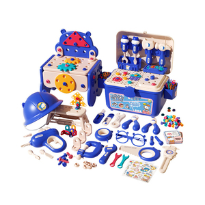 Tự làm Montessori giả vờ chơi giáo dục nhựa Công cụ đồ chơi lắp ráp Đồ chơi điện khoan thiết lập xây dựng thiết lập cho trẻ mới biết đi - Product Image 1