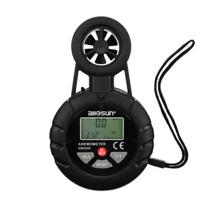 Anemometer Digital EM2240 Allsun, Indikator Kecepatan Angin, Pengukur Arus Rata-rata atau Suhu Angin