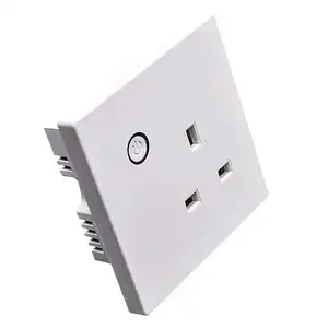 OSWELL UK Plug Wall Socket with Power Button Voice Control Smart Plug Time Scheduled WiFi Smart Socket