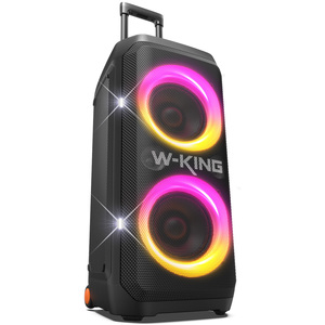 <span class=keywords><strong>Enceinte</strong></span> de fête <span class=keywords><strong>W</strong></span>-<span class=keywords><strong>King</strong></span> T12+ 270W avec LED RGB, boîtier en plastique pour karaoké 5.4, boombox avec chargement sans fil et batterie 10000mAh - Product Image 2