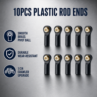 Rotules de liaison en plastique pour voitures RC Crawler, pièces de rechange améliorées, adaptées aux modèles 1/24, lot de 10 accessoires
