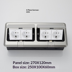Toma de Corriente de Piso Europea OEM, Acero Inoxidable, Impermeable, Tipo Emergente Oculto, Caja de Toma de Corriente con Conexión a Tierra Estándar - Product Image 6