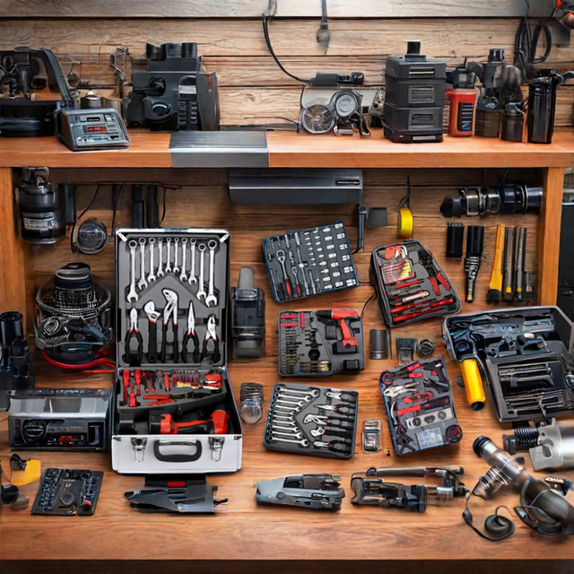 OEM Customizable Electronic Hand Tool Set/Kit Durable Aluminum Combination Tools Plastic CR-V Material Case Package Included