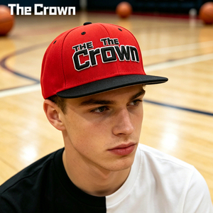 Custom Logo 6 Panel Structured <b>Flat</b> Brim Cap Wholesale Bulk 3D Puff Embroidery Two Tone Snapback <b>Hat</b> Manufacturer - Product Image 1