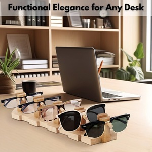 Wooden Sunglasses Display <b>Rack</b> Countertop Eyeglass Storage Modular Desktop Organizer for <b>Glasses</b> Various Sizes - Product Image 3