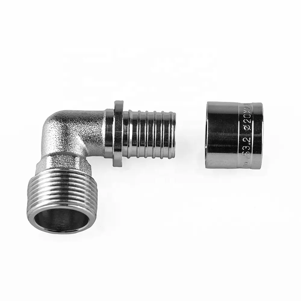 Penjualan Pabrik Pipa Pex Crimp Fitting Elbow Tee Union Kuningan Ditempa Geser Ketat Pas