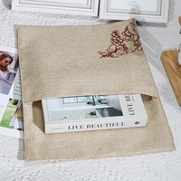 Pochette enveloppe en jute naturelle écologique pour vêtements, portefeuille, avec logo personnalisé imprimé, pour emballage cadeau, foulard, sac à main