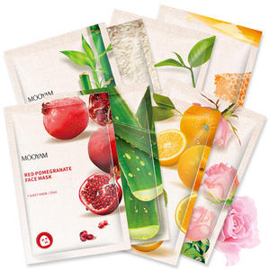 Mascarilla Facial de Frutas Naturales Coreanas a Precio de Fábrica, Mascarilla Facial de Té Verde, Aloe y Naranja, Mascarilla Hidratante para el Cuidado de la Piel - Product Image 1