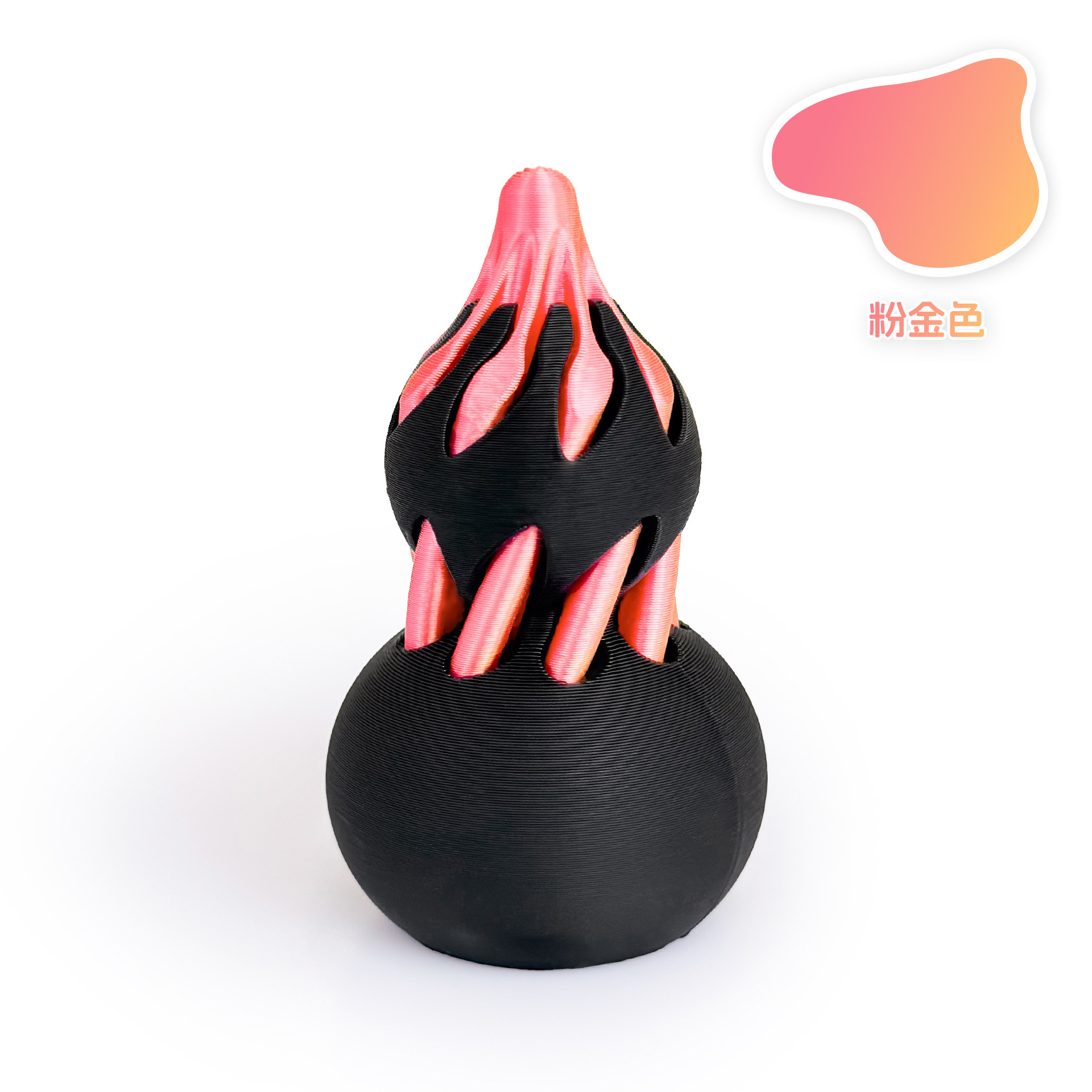 gourde-noir + or rose