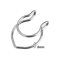 Faux bois en acier inoxydable Double couche Anneau de nez non perforé Clip de septum sur les bijoux de corps de ponction nasale