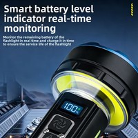 Nouvelle lampe torche rechargeable LED COB d'ambiance pour le camping, grande puissance 20W, batterie 26650, longue autonomie, éclairage 2000lm, idéale en cas d'urgence