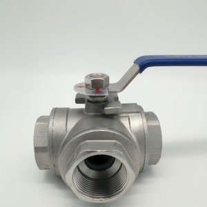 Robinet à bille manuel personnalisable en acier inoxydable 304/316, type L-T, mâle, trois voies, avec poignée de verrouillage et support OEM - Product Image 4