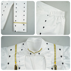Disfraz de Halloween de personaje de aventura de fantasía de anime, traje blanco de tela de poliéster, top + pantalones - Product Image 4