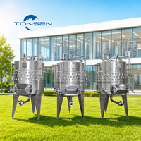 Cuve de Fermentation Conique Tonsen 1000L en Acier Inoxydable SUS304 à 60 Degrés avec Double Enveloppe à Cavités pour Brasserie