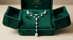 Elegantes adornos para el cuello en forma de Y, finas cadenas para el cuello adornadas con perlas naturales de agua dulce dispersas - Product Image 2