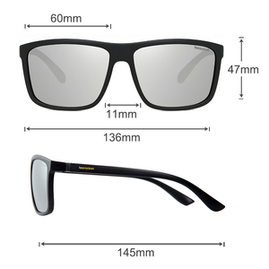 Occhiali da Sole Quadrati Classici Vintage con Protezione UV400, Lenti Marroni, Stile Italiano di Lusso per <span class=keywords><strong>Uomo</strong></span>, di Tendenza - Product Image 3