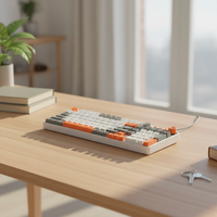 Clavier de jeu USB LED K98 pour e-sport, taille standard, pour ordinateur portable, bureau, silencieux, touches en plastique colorées, nouveau, programmable