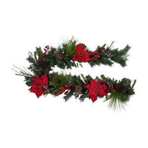 Guirnalda de Agujas de Pino de PVC de 6 pies a Bajo Precio, Decoraciones Navideñas, Flores, Guirnalda Artificial de Navidad - Product Image 2