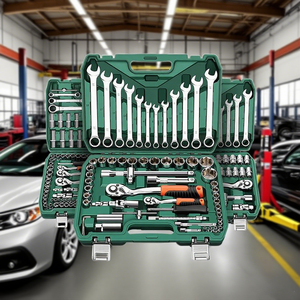 Wugeon 61 82 94 Bộ dụng cụ sửa chữa ô tô xe máy 108 chiếc cờ lê bánh cóc nhanh Màu Cam Chất lượng cao hộp công cụ đa năng tại nhà - Product Image 2