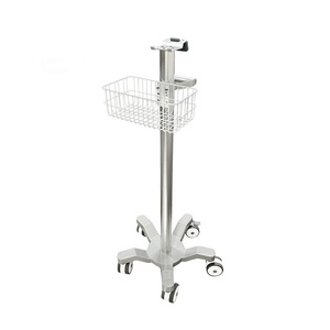 Chariot médical mobile <span class=keywords><strong>à</strong></span> roulettes pour échographie, ECG, électrochirurgie et moniteur général, modèle optionnel très vendu pour hôpital - Product Image 2