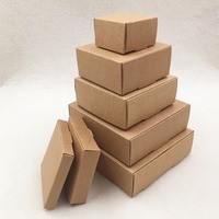 Boîte en papier Kraft avec fenêtre transparente, 6 pièces, pour pâtisserie, donuts, Cupcake, emballage à Dessert