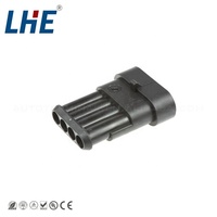 Connecteur automobile étanche TE AMP Super Seal 1.5Series 282104-1, câble, courant nominal 25A, contact en cuivre, matériau nylon