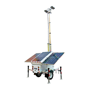Tour d'éclairage solaire TPE-900L, 4x100W LED, mobile sur remorque, avec mât télescopique de 7m pour la construction, l'exploitation minière et la location TPE-9 - Product Image 1