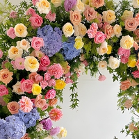 Monet Garden Seiden-Kunstblumen Hochwertige Simulation Natürlicher Stil Hochzeits-Blumenarrangements Türdekoration Fensterdekoration