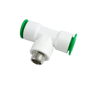 Coude droit PPR Té Push-Fit Connecteur rapide 1/2 "Filetage mâle Installation sans chaleur Convient aux conduites d'<span class=keywords><strong>eau</strong></span> de 20mm, 25mm, 32 mm - Product Image 2