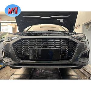 Calandre avant <span class=keywords><strong>Audi</strong></span> <span class=keywords><strong>A4</strong></span> B9.5 style S4 avec cadre argenté entièrement noir, emblème chromé, état ABS, années 2020, 2021, <span class=keywords><strong>2022</strong></span>, 2023, 2024 - Product Image 6