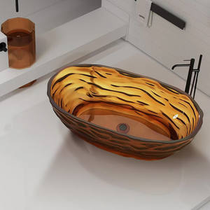 Baignoire autoportante <span class=keywords><strong>en</strong></span> <span class=keywords><strong>pierre</strong></span> artificielle C6M, style <span class=keywords><strong>japonais</strong></span>, ondulation d'eau, monobloc, ovale, intelligente, pour hôtel - Product Image 4