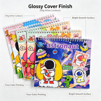 Livre de coloriage pour enfants à spirale, carton artistique 250g avec pelliculage brillant. Livre d'activités de coloriage pour la vente en gros.